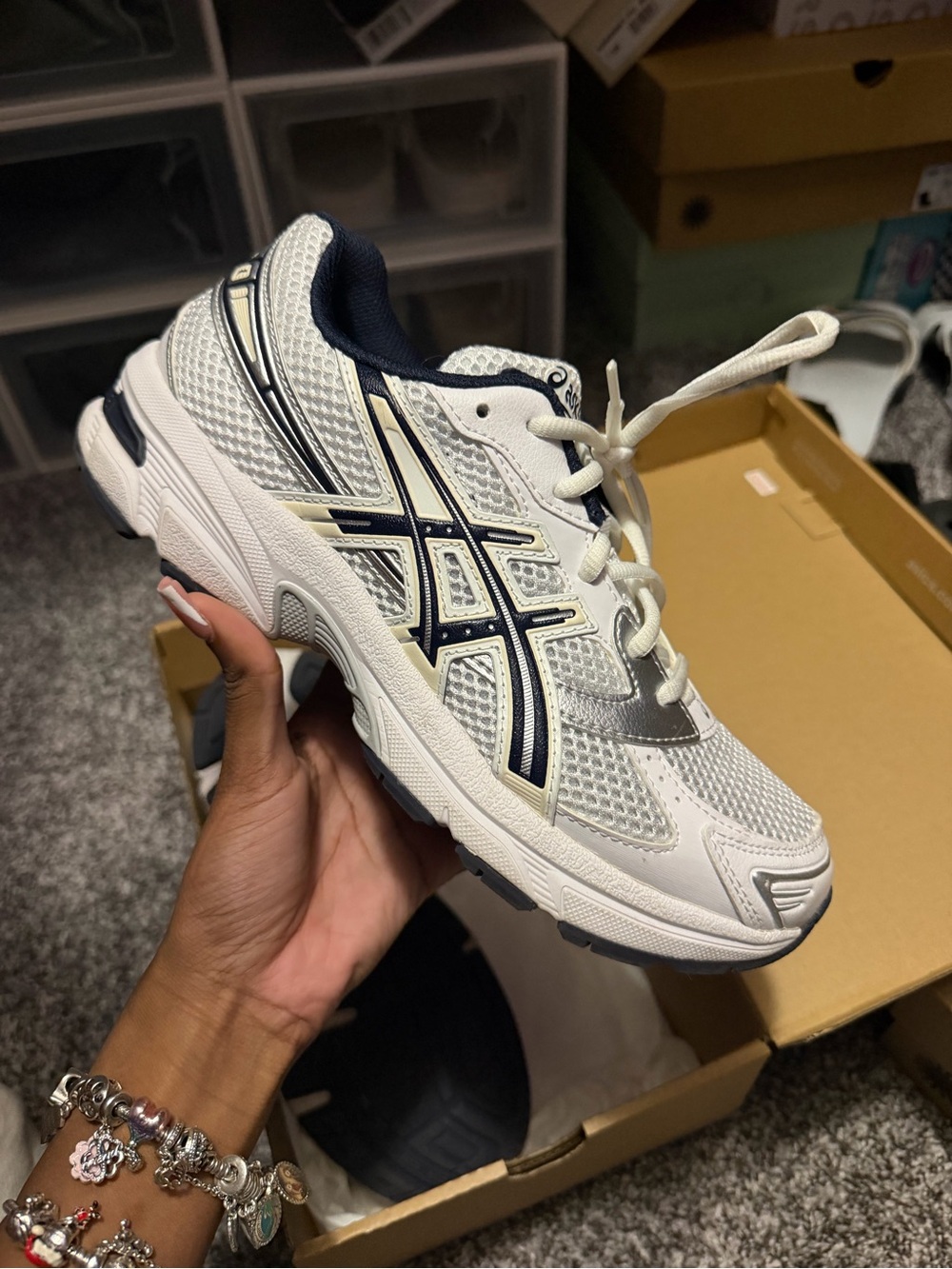 ASICS GEL-1130 GS WHITE/MIDNIGHT